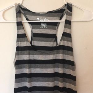 Black and grey striped maxi